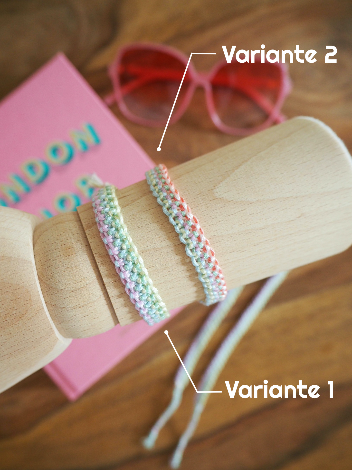 Armband SUMMERVIBE in 2 Varianten - pastellfarben - Knotwork orange
