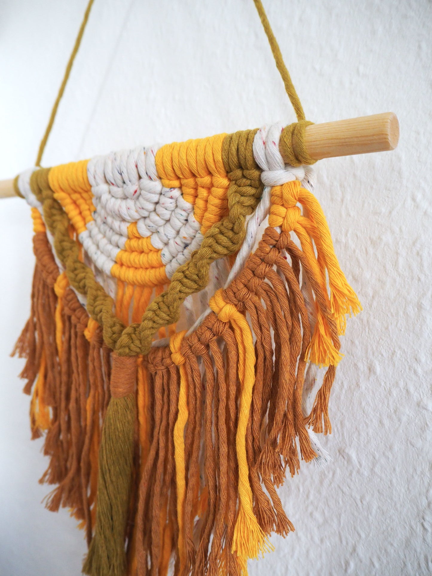 Wandbehang NATURE - braun/grün/gelb - Knotwork orange