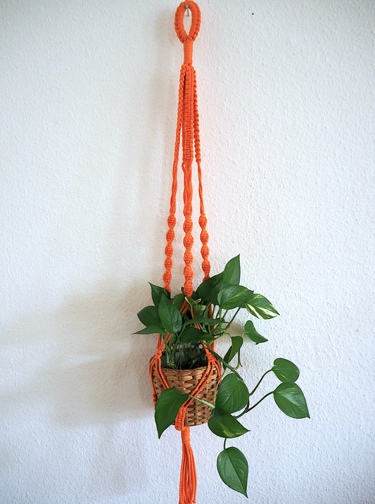 Blumenampel "1969" - orange - Knotwork orange