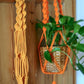 XL Blumenampel "1969" - mango & orange - Knotwork orange