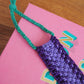 Lesezeichen HAIR - violett & lavendel - Knotwork orange
