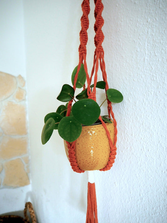 Blumenampel rost & natur - Knotwork orange